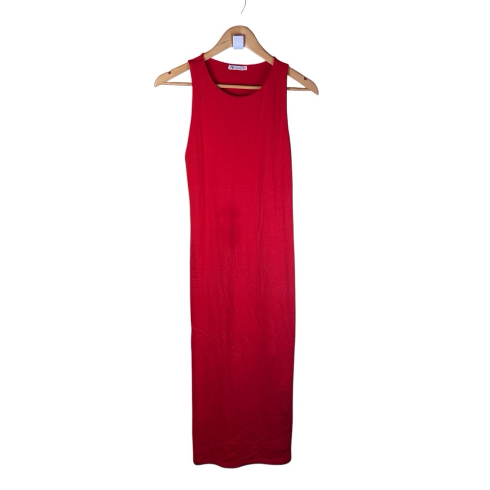 Zara Red Sleeveless Maxi Dress